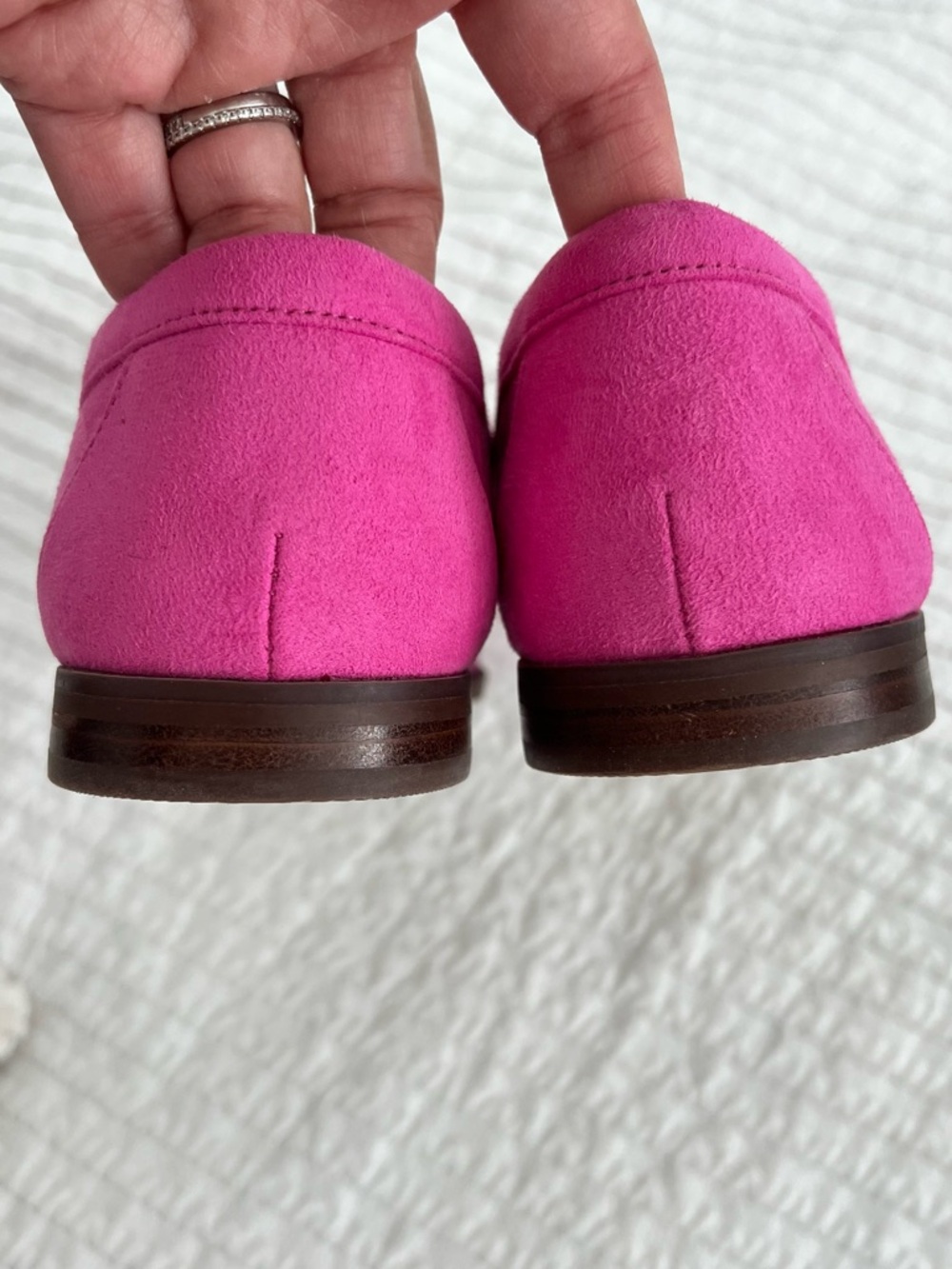 J. Crew Fuchsia Suede Penny Loafers - Picture 5 of 6